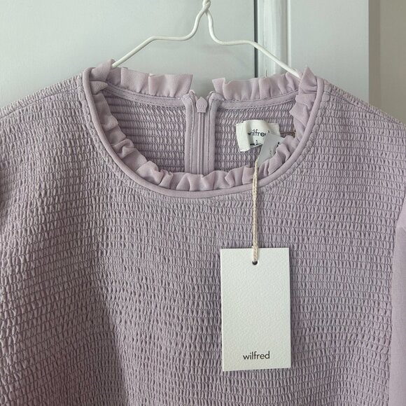 NWT Aritzia Wilfred Tempest Blouse Lilac Pink Size S - Picture 3 of 4